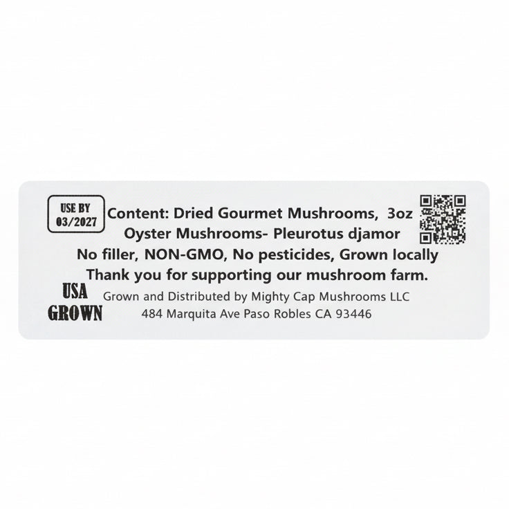 Dried Pink Oyster Mushrooms (whole fruitbody) 3oz package