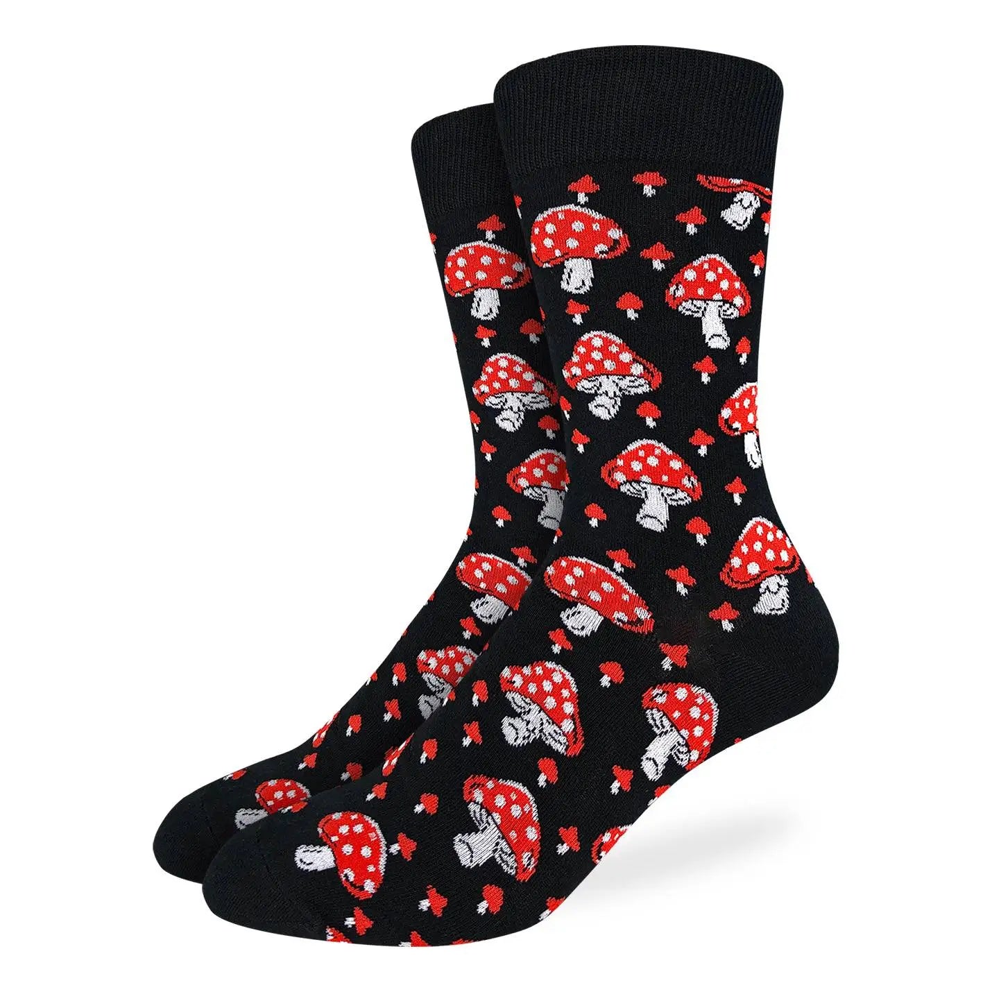 Big & Tall Amanita Mushrooms Socks (Adult Size 7-12)