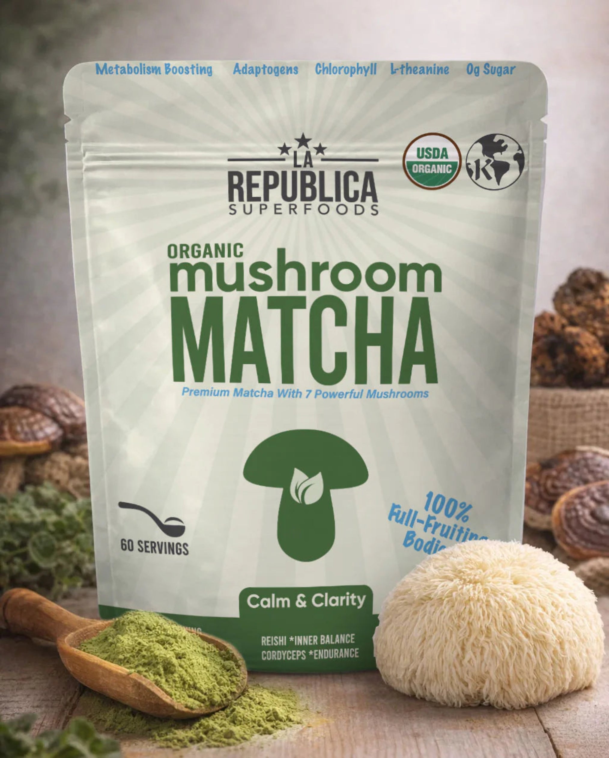 Mushroom Matcha with Lion's Mane Extract Powder