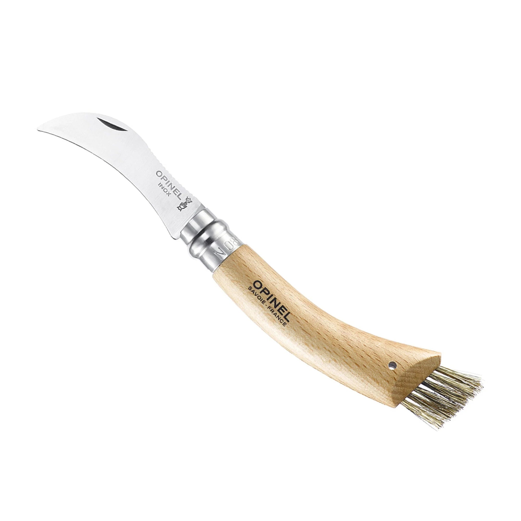 Opinel No.08 Mushroom Knife with Brush