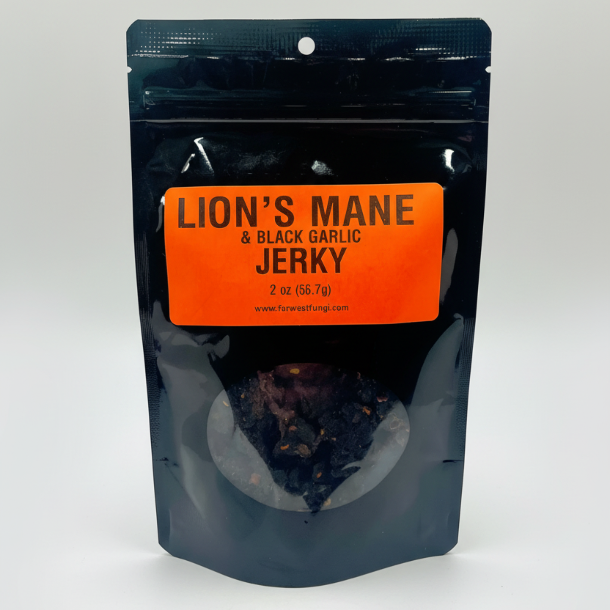 Jerky Lions Mane Mushroom with Black Garlic
