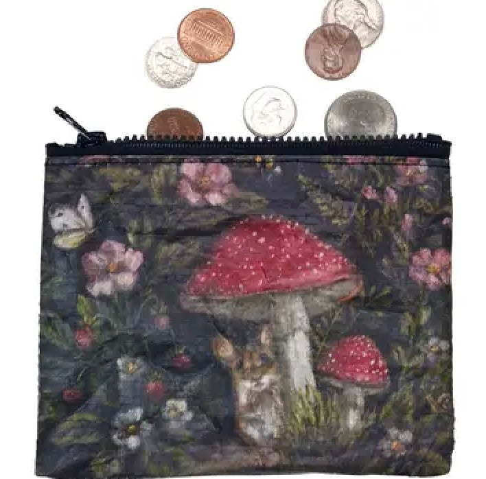 Coin Purse Zipper Wallet Mushroom Bag