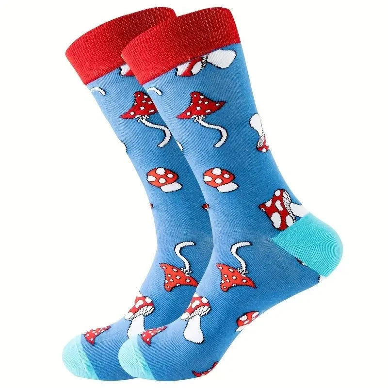 Mushroom Pattern Socks from the Sock Panda (Adult Large)