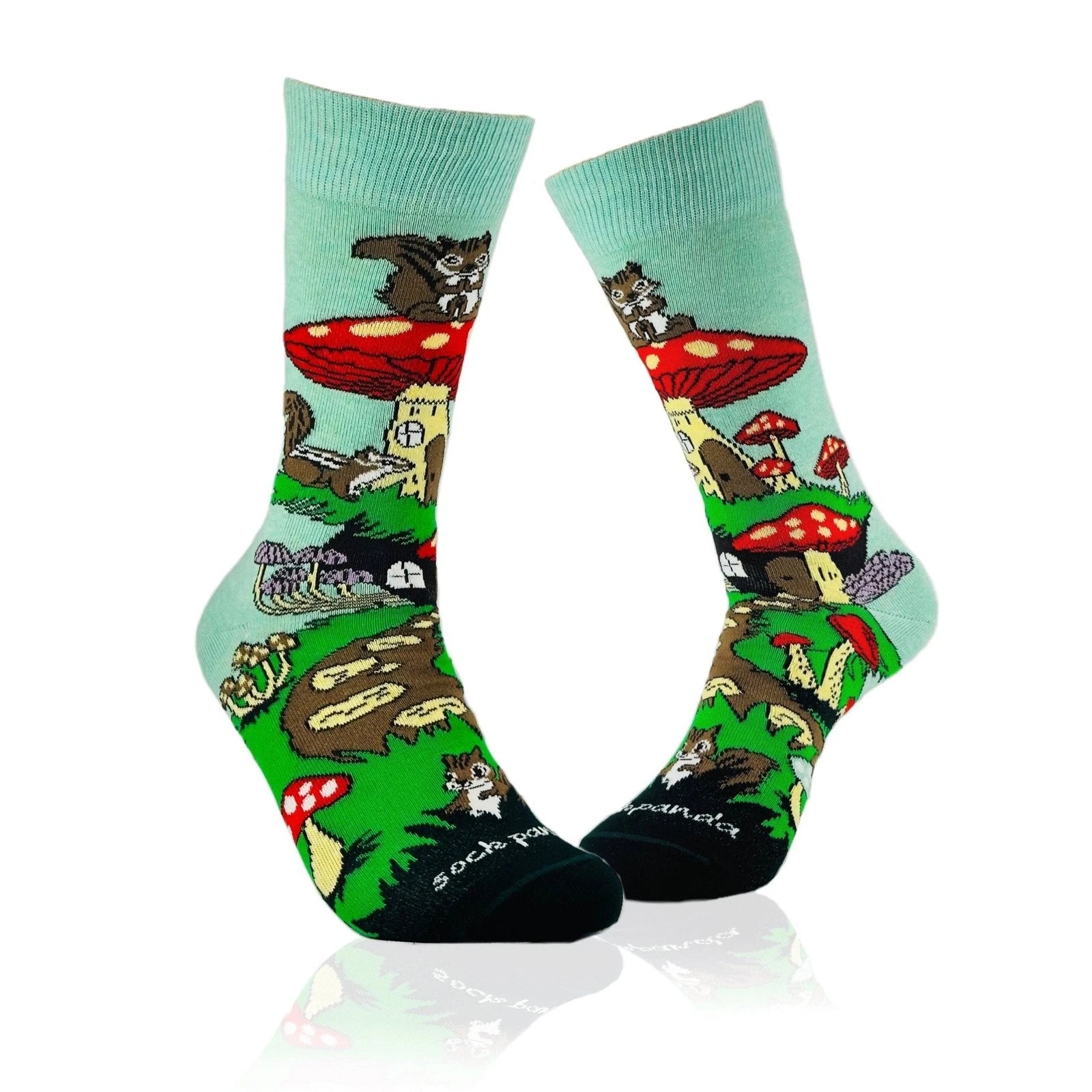 Mushroom Squirrel Socks